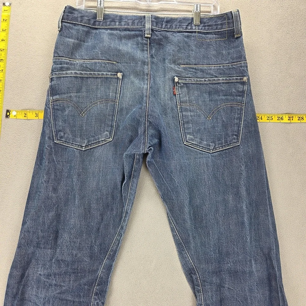 Vintage Levis Engineered Jeans Mens 33x32 Blue Medium Wash Twisted Button Fly